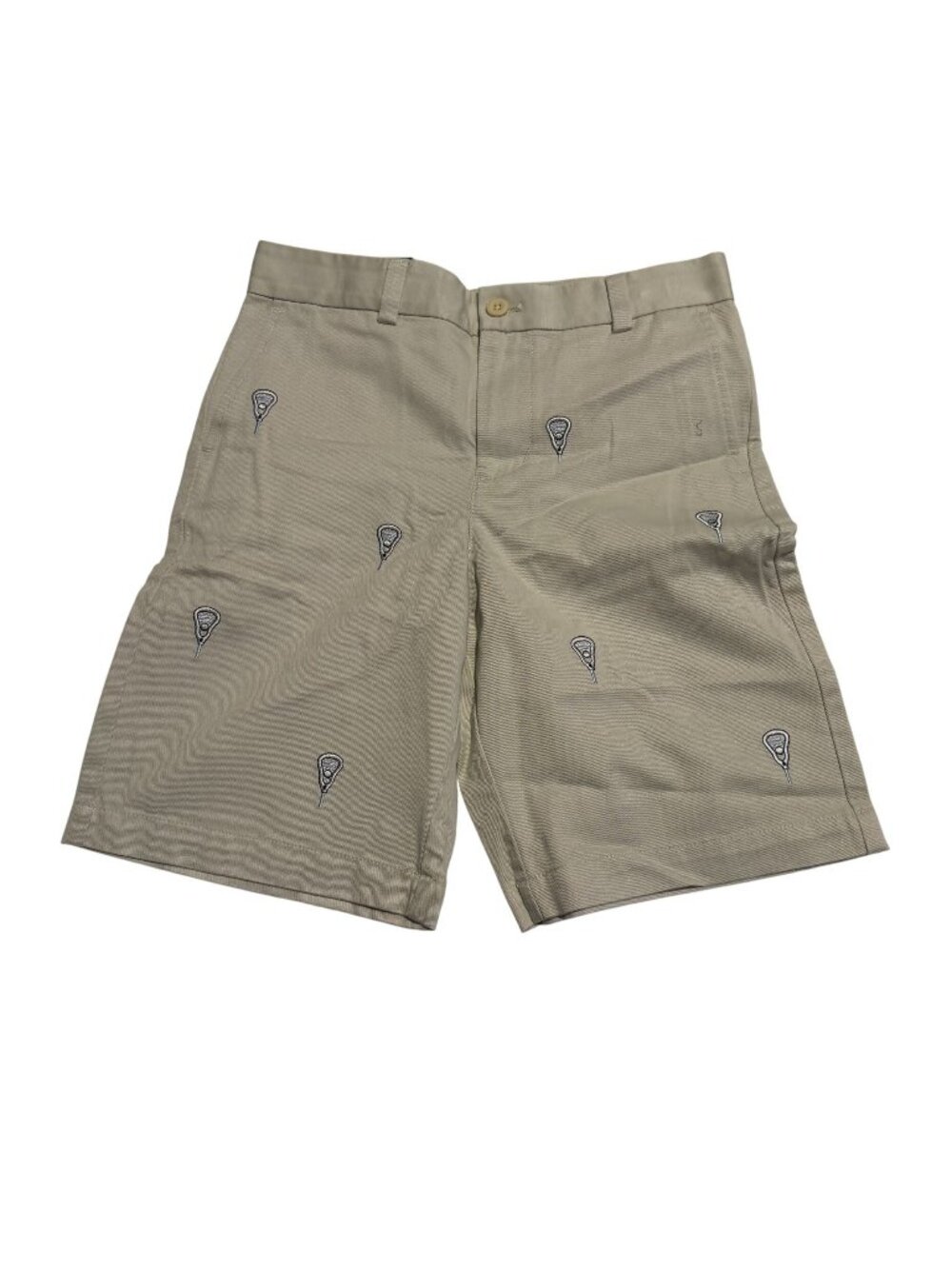 NWT Vineyard Vines Boys Breaker Shorts Khaki Lacrosse Stick Embroidery 100% Cott
